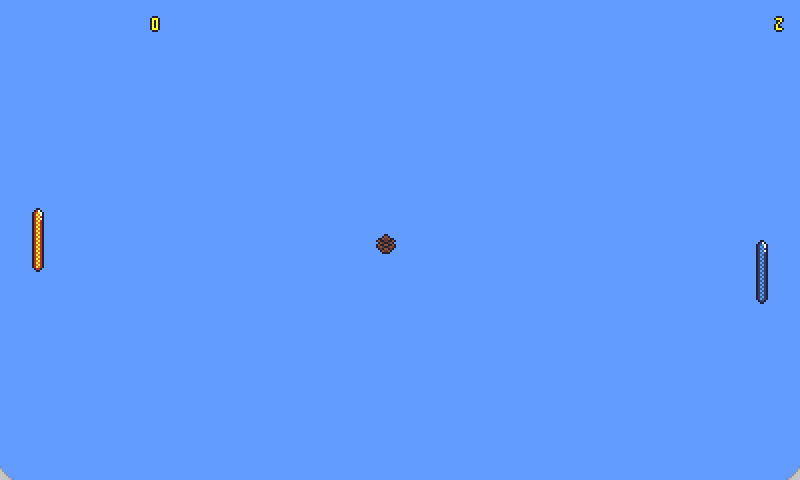 Screenshot of the Tangy Pong example running in the desktop runtime